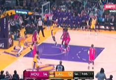 Los Ángeles Lakers vs. Houston Rockets: LeBron James y la volcada que hizo delirar al Staples Center | VIDEO