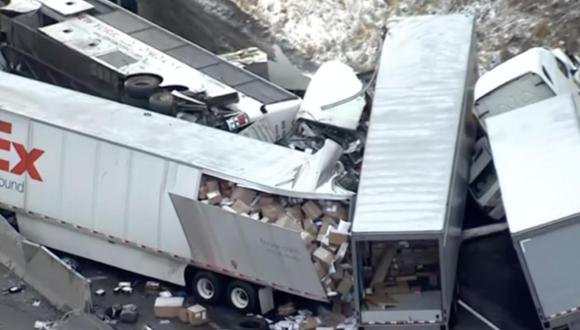 Cinco personas mueren en un terrible accidente en carretera de Pennsylvania. | Foto: Captura