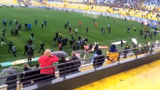 Batalla campal en la Copa Chile: suspenden Everton-Wanderers