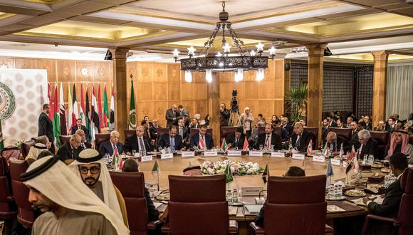 Los cancilleres de la Liga Árabe se reunieron en El Cairo. (AFP / Khaled DESOUKI).