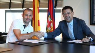 Mascherano renovó contrato con el Barcelona hasta el 2018