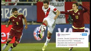 Claudio Pizarro: Bayern Múnich lo felicitó por su gol con Perú
