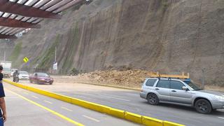Costa Verde: derrumbe en acantilado bloquea vía a la altura de playa Los Yuyos