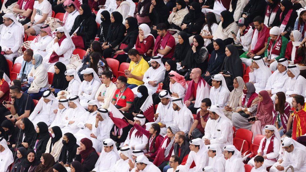 In Qatar, unlike other Muslim nations, women have been able to access stadiums.  (GETTY IMAGES)