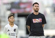 El tierno momento en que Lionel Messi sale a la cancha con su hijo Thiago
