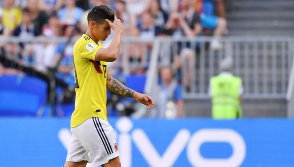 La selección Colombia se medirá ante Inglaterra por los octavos de final del Mundial Rusia 2018. James Rodríguez salió lesionado en el partido ante Senegal y prendió las alarmas en el cuadro ‘cafetero’ (Foto: Reuters)