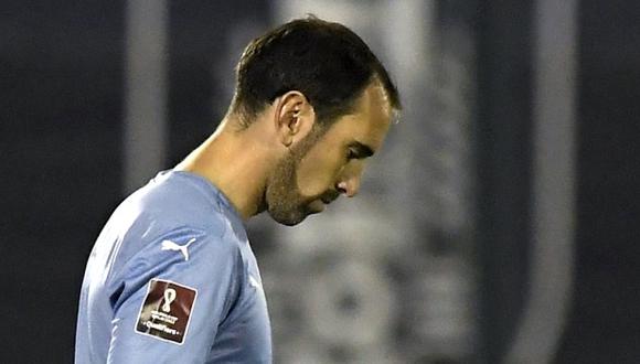 Diego Godín explota contra el VAR tras gol anulado a Uruguay. (Foto: Reuters)