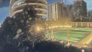 El video del momento en el que se derrumba el edificio Champlain Towers en Miami