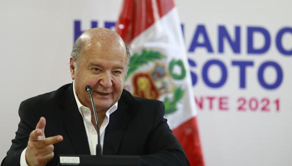Hernando de Soto aseguró que quiere ganar en las urnas y no a través de tachas o exclusiones. (Foto: GEC)