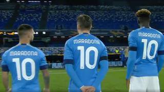 Jugadores del Napoli lucieron la camiseta ‘10′ de Diego Maradona en la previa del partido por Europa League | VIDEO