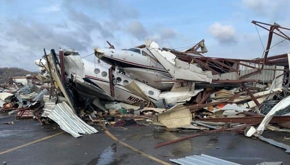 Así ha quedado un aeropuerto de Nashville tras el paso del devastador tornado. (Facebook | The Airplane Guy)