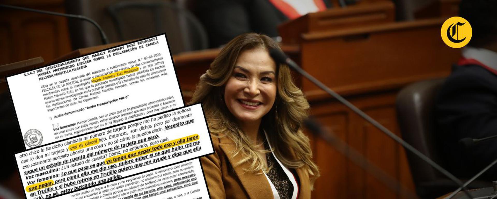 “Tengo que negar todo y ella también”: audios entregados a la fiscalía incriminan a congresista Magaly Ruiz
