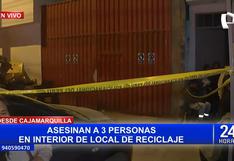 Chosica: asesinan a combazos a tres hombres en el interior de un local de reciclaje | VIDEOS