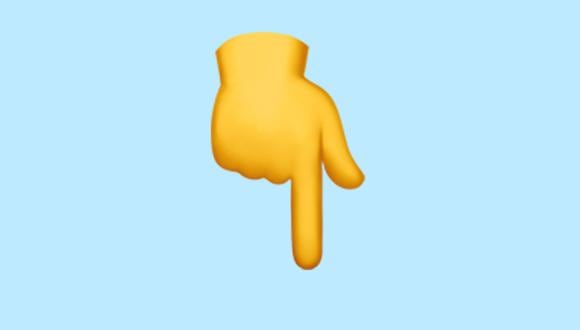 Whatsapp Qué Significa El Emoji Del Dedo Que Señala Abajo Backhand Index Pointing Down 2714