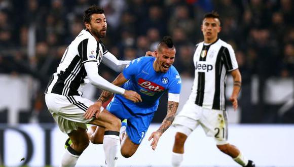 Juventus venció 3-1 a Napoli por la ida de semis de Copa Italia