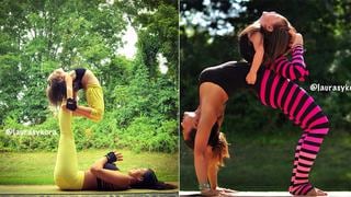 FOTOS: Madre e hija realizan increíbles poses de yoga juntas