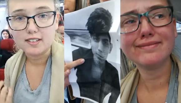 Elin Ersson, es una joven sueca que protestó en un avión contra la deportación de un hombre a Afganistán. Detuvo el despegue por cerca de 2 horas. (Facebook)