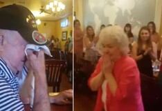 Emotivo homenaje: trabajadores y clientes de restaurante le cantan a un anciano desahuciado