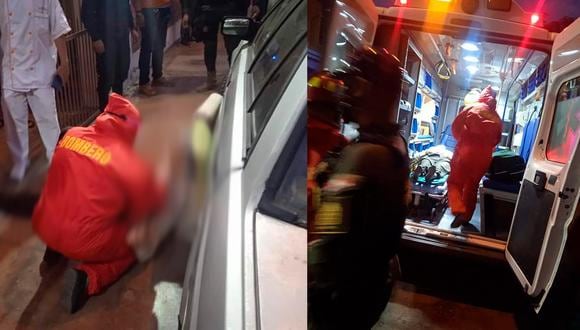 La empresaria fue auxiliada por los bomberos y luego llevada de emergencia al  hospital Augusto Hernández Mendoza. (Foto: cortesía Rec Noticias)