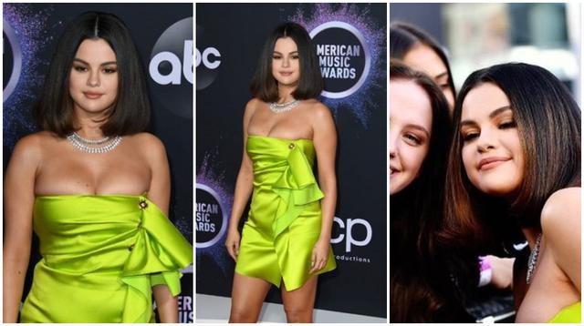 Selena Gómez acaparó la atención durante su paso por la alfombra roja de los American Music Awards 2019. (Foto: AFP)