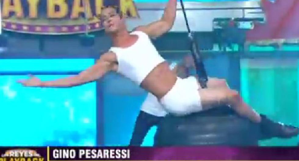 Gino Pesaressi causó sensación con su imitación de Miley Cyrus. (Foto: Captura de video)
