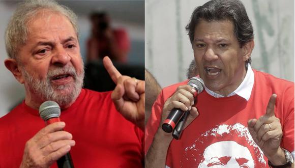 Imposibilitado de competir él mismo en la elección presidencial por su situación judicial, Lula designó a Haddad para sustituirlo el pasado 11 de septiembre. | Foto: (Reuters / EFE)