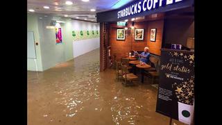 Facebook: se niega a dejar café inundado y se convierte en meme