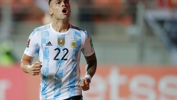 Lautaro Martínez anotó el gol de la victoria para que Argentina gane 1-0 a Colombia en Córdoba. (Foto: AFP)