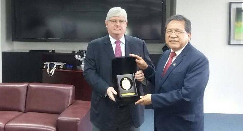 Procurador general de Brasil y fiscal general de la Nación de Perú. (Foto: Andina)