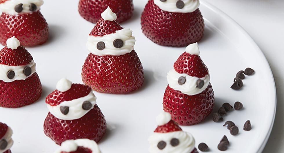 Aprende a preparar los delicioso \"Papa Noel\" de fresas. (Foto: Food Network)