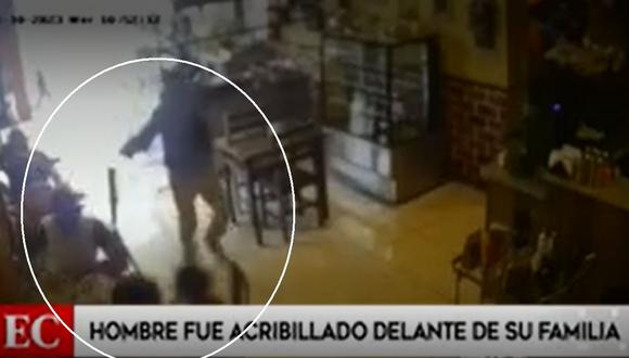 Diego Silupu Hurtado de Mendoza fue asesinado mientras desayunaba junto a su esposa y su pequeño de tres años. (América TV.)