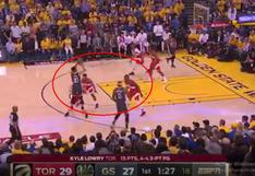 Warriors vs. Raptors: Curry y el genial triple entre 3 rivales que hizo explotar el Oracle Arena | VIDEO