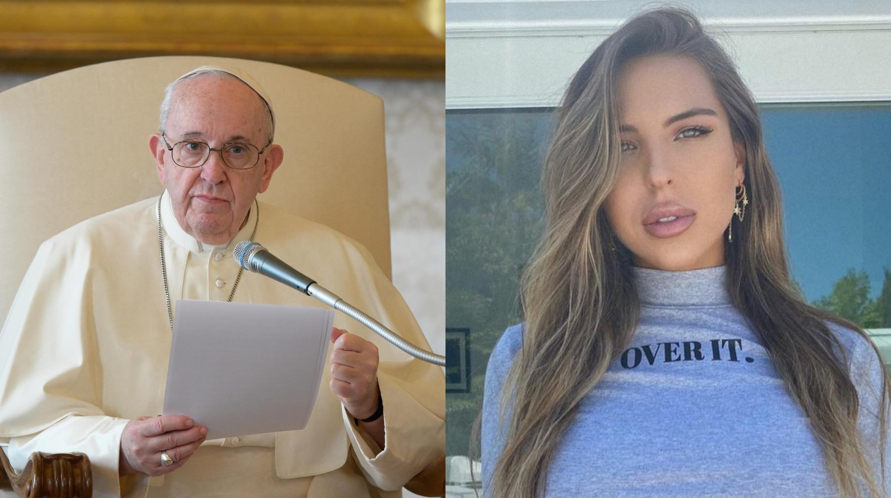 Natalia Garibotto, modelo brasileña que recibió un "like" de la cuenta Instagram del  papa Francisco, es streamer en la plataforma Twitch y dice ser religiosa. Fotos: @nataagataa en Instagram.