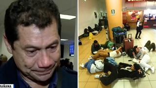 Pasajero varado en el aeropuerto Jorge Chávez ansia partir Argentina urgentemente: “Quiero llegar al entierro de mi madre”