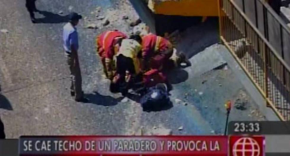Santa Anita: niña murió aplastada al caerle el techo de un paradero. (Foto: América TV)