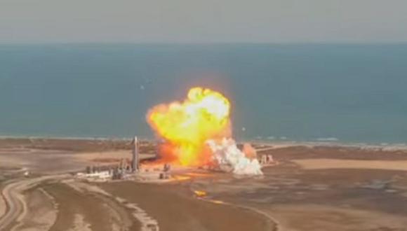 Un prototipo de cohete de SpaceX estalló luego de aterrizar. (Foto: YouTube)