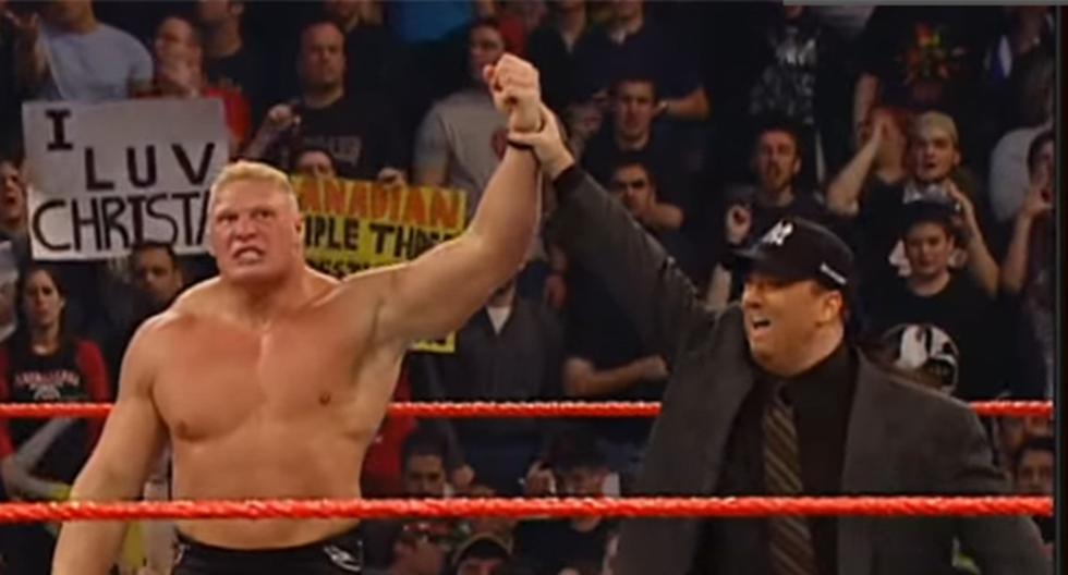 Brock Lesnar llegó a la WWE en el año 2002 y desde esa fecha se ha consolidado como uno de los más destructores de la empresa (Foto: captura)