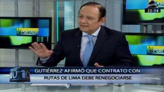 Defensor del Pueblo: ‘Lima debe renegociar con Rutas de Lima’