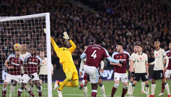 Los errores del portero brasileño en la derrota del Liverpool ante el West Ham. Foto: ESPN