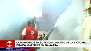 Coronavirus en Perú: Fumigan galerías de Gamarra para evitar contagio del Covid-19