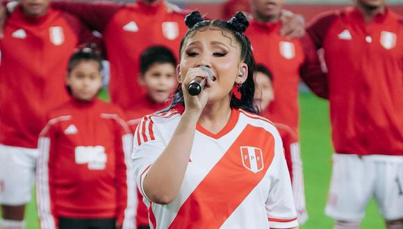 Milena Warthon lamentó que no la enfocaron mientras cantaba el himno nacional en el Perú vs. Brasil. (Foto: Instagram)