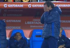 Sporting Cristal vs Santa Fe: Joel Sánchez se perdió el empate y así reaccionó Chemo del Solar
