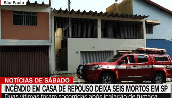 De acuerdo con las informaciones, el fuego comenzó en la mañana de este sábado y las autoridades investigan las posibles causas del incendio (Foto: captura CNN Brasil)
