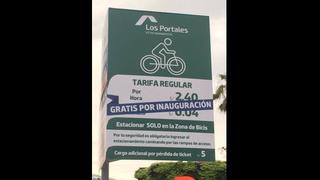 Los Portales suspendió cobro de parqueos por bicicletas