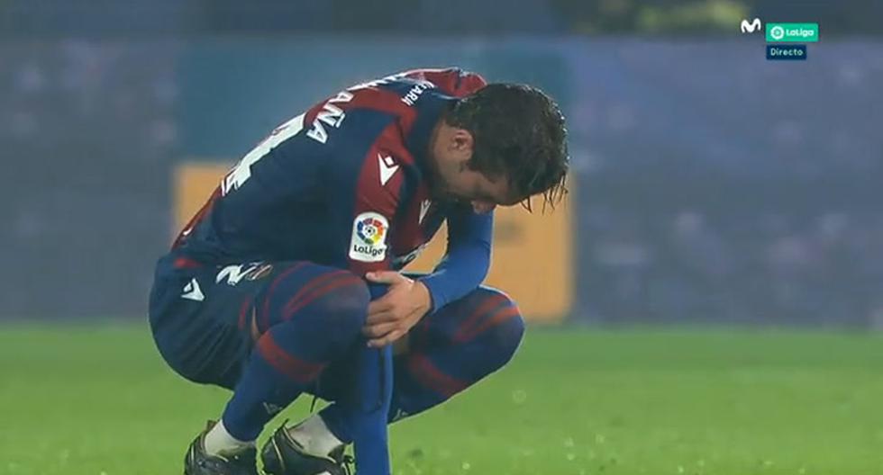 The sad image of Campaña in the defeat of Levante, which is a chore in LaLiga | VIDEO
