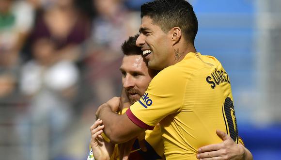 Barcelona vs. Eibar: argentino Lionel Messi anotó el 2-0 en Ipurúa tras genial jugada colectiva | VIDEO. (Foto: AFP)