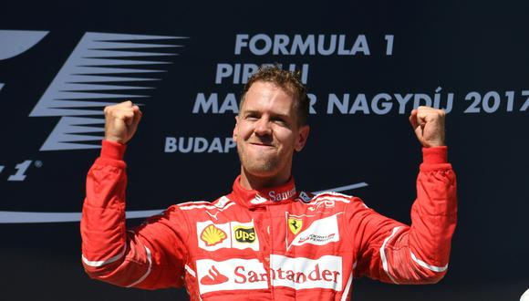 Sebastian Vettel, de la escudería Ferrari, se llevó el Gran Premio de Hungría de la Fórmula 1. (Foto: AFP)