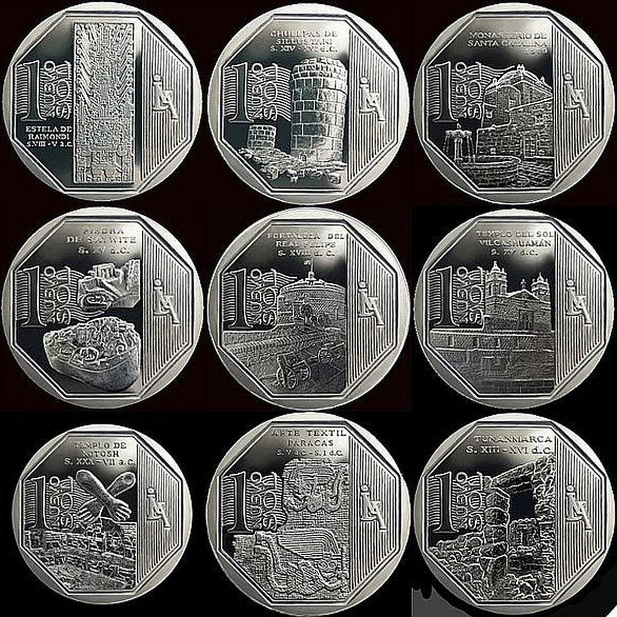 Cuántas monedas de colección hay en el Perú, estas son las monedas de un  sol que están en circulación, BCR, Banco Central de Reserva, RMMN, ECONOMIA