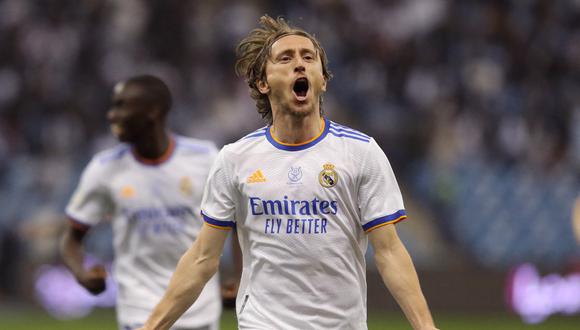 Luka Modric anotó un gol en la final de la Supercopa de España | Foto: REUTERS