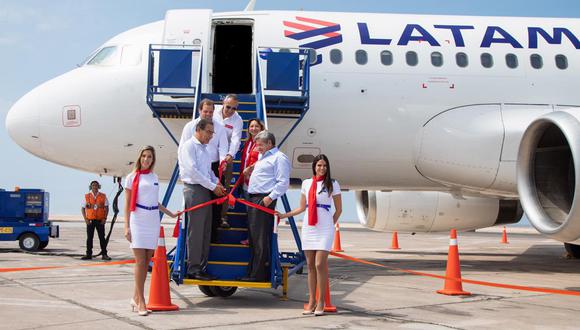 La nueva ruta de Latam tendrá tres frecuencias semanales. En la ceremonia de inauguración estuvo presente el presidente de la República, Martín Vizcarra.